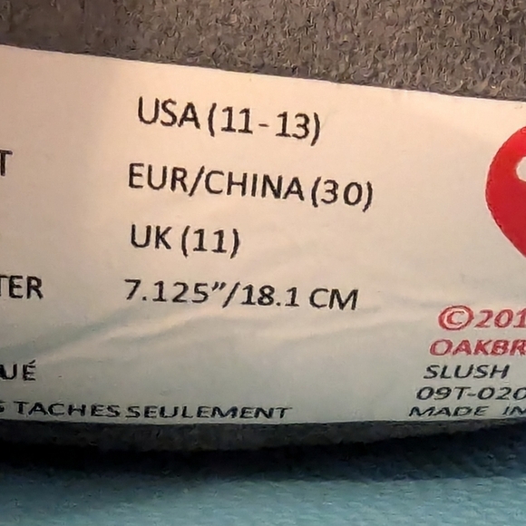 TY Beanie Boo Slush the Husky Pool Slides size 11-13 - Picture 13 of 13